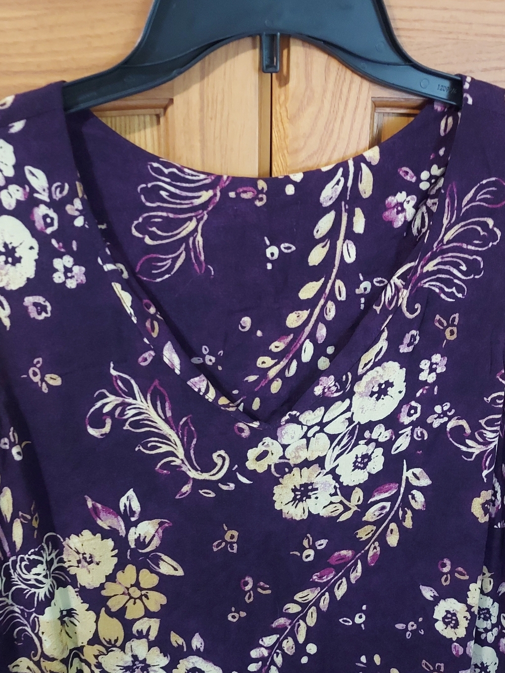 Purple Floral Maxi Dress - Elegant Women’s V-Neck